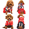 Dog Coat Jacket Pants Reindeer Wedding Christmas Outdoor Winter Dog Clothes Puppy Clothes Dog Outfits Warm Camouflage Color RedBlack Costume Baby Small Dog for Girl and Boy Dog Oxford Cloth Plush