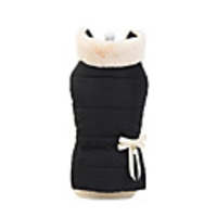 Dog Coat Jacket Solid Colored British Gentle Casual / Daily Winter Dog Clothes Puppy Clothes Dog Outfits Breathable Black Costume for Girl and Boy Dog Fleece S M L XL XXL