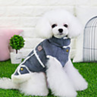 Dog Coat Jacket Solid Colored Classic Style Fashion Casual / Daily Outdoor Winter Dog Clothes Puppy Clothes Dog Outfits Breathable Green Gray Coffee Costume for Girl and Boy Dog Fleece S M L XL XXL