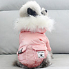 Dog Coat Jacket Solid Colored Cute Casual / Daily Outdoor Winter Dog Clothes Puppy Clothes Dog Outfits Breathable Pink Silver Costume for Girl and Boy Dog Cotton S M L XL XXL