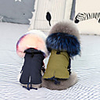 Dog Coat Jacket Solid Colored Fashion Casual / Daily Outdoor Winter Dog Clothes Breathable Black Blue Green Costume Fleece S M L XL XXL