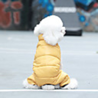 Dog Coat Jacket Solid Colored Ordinary Reversible Casual / Daily Outdoor Winter Dog Clothes Puppy Clothes Dog Outfits Breathable Purple Yellow Green Costume for Girl and Boy Dog Cotton S M L XL XXL