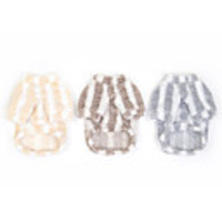 Dog Coat Jacket Stripes Elegant Cute Casual / Daily Winter Dog Clothes Puppy Clothes Dog Outfits Breathable Yellow Gray Coffee Costume for Girl and Boy Dog Fleece S M L XL XXL