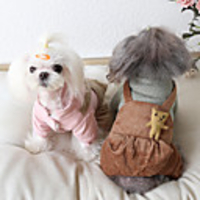 Dog Coat Jumpsuit Animal Cute Adorable Casual / Daily Outdoor Winter Dog Clothes Puppy Clothes Dog Outfits Breathable Pink Green Costume for Girl and Boy Dog Fabric XS S M L XL