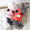Dog Coat Jumpsuit Bear Thick Velvet Casual / Daily Winter Dog Clothes Warm Pink Orange Costume Fabric XS S M L XL