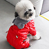 Dog Coat Jumpsuit Color Block Cute Thick Velvet Casual / Daily Outdoor Winter Dog Clothes Puppy Clothes Dog Outfits Breathable Red Pink Silver Costume for Girl and Boy Dog Cotton S M L XL XXL