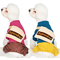 Dog Coat Jumpsuit Color Block Stylish Fashion Casual / Daily Outdoor Winter Dog Clothes Puppy Clothes Dog Outfits Breathable Pink Green Costume for Girl and Boy Dog Cotton XS S M L XL