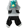 Dog Coat Jumpsuit Color Block Sweet Cute Casual / Daily Outdoor Winter Dog Clothes Puppy Clothes Dog Outfits Warm Gray Costume for Girl and Boy Dog Cotton XS S M L XL XXL