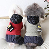 Dog Coat Jumpsuit Color Block Thick Velvet Casual / Daily Winter Dog Clothes Warm Red Green Costume Fabric XS S M L XL