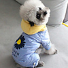 Dog Coat Jumpsuit Daisy Classic Style Thick Velvet Casual / Daily Outdoor Winter Dog Clothes Puppy Clothes Dog Outfits Breathable Blue Silver Costume for Girl and Boy Dog Cotton S M L XL XXL