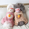 Dog Coat Jumpsuit Fruit Thick Velvet Casual / Daily Winter Dog Clothes Warm Pink Coffee Costume Fabric XS S M L XL