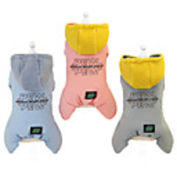 Dog Coat Jumpsuit"es Sayings Casual / Sporty Cute Casual / Daily Winter Dog Clothes Breathable Red Blue Gray Costume Cotton S M L XL XXL
