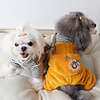 Dog Coat Jumpsuit Smile Face Cute Adorable Casual / Daily Outdoor Winter Dog Clothes Puppy Clothes Dog Outfits Breathable White Yellow Costume for Girl and Boy Dog Cotton XS S M L XL