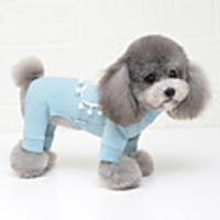 Dog Coat Jumpsuit Solid Colored Casual / Sporty Cute Casual / Daily Winter Dog Clothes Breathable Yellow Blue Pink Costume Cotton S M L XL XXL