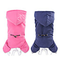Dog Coat Jumpsuit Solid Colored Casual / Sporty Fashion Casual / Daily Winter Dog Clothes Breathable Blue Pink Costume Fleece XS S M L XL XXL