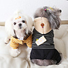Dog Coat Jumpsuit Striped Thick Velvet Casual / Daily Winter Dog Clothes Warm Black Yellow Costume Fabric XS S M L XL