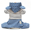 Dog Coat Jumpsuit Stripes Casual / Sporty Fashion Casual / Daily Winter Dog Clothes Breathable Black Red Costume Cotton Polyster S M L XL XXL