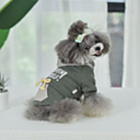 Dog Coat Letter Number Classic Style Casual / Daily Outdoor Winter Dog Clothes Puppy Clothes Dog Outfits Breathable Red Blue Green Costume for Girl and Boy Dog Cotton S M L XL XXL