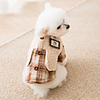 Dog Coat Plaid / Check Classic Style British Casual / Daily Outdoor Winter Dog Clothes Puppy Clothes Dog Outfits Breathable Blue Beige Costume for Girl and Boy Dog Cotton XS S M L XL
