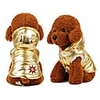 Dog Coat Puffer / Down Jacket Puppy Clothes Solid Colored Casual / Daily Warm Ups Winter Dog Clothes Puppy Clothes Dog Outfits Gold Silver Costume for Girl and Boy Dog Cotton S M L XL XXL
