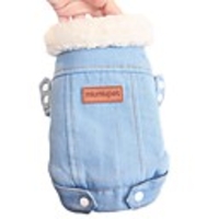 Dog Coat Puppy Clothes Patchwork Cosplay Winter Dog Clothes Puppy Clothes Dog Outfits Blue Dark Blue Costume for Girl and Boy Dog Corduroy XS S M L XL