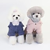 Dog Coat"es Sayings Casual / Sporty Fashion Casual / Daily Winter Dog Clothes Breathable Pink Green Dark Blue Costume Plush S M L XL XXL