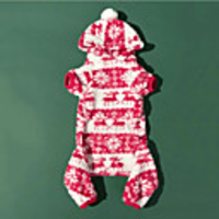 Dog Coat Snowflake Cute Christmas Winter Dog Clothes Puppy Clothes Dog Outfits Breathable Red Costume for Girl and Boy Dog Cotton S M L XL XXL