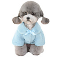 Dog Coat Solid Colored Casual / Sporty Cute Casual / Daily Winter Dog Clothes Breathable Blue Pink Costume Polyster S M L XL XXL
