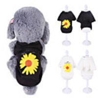 Dog Coat Sweatshirt Daisy Casual / Sporty Cute Casual / Daily Winter Dog Clothes Breathable White Black Costume Fleece XS S M L XL XXL