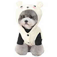 Dog Coat Vest Bear Casual / Sporty Cute Casual / Daily Winter Dog Clothes Breathable White Purple Yellow Costume Polyster S M L XL XXL