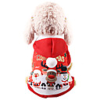 Dog Coat Vest Christmas Christmas Halloween Christmas Outdoor Winter Dog Clothes Puppy Clothes Dog Outfits Red / Green Costume for Girl and Boy Dog Acrylic Fibers XS S M L XL XXL