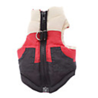 Dog Coat Vest Color Block Classic Casual / Daily Outdoor Winter Dog Clothes Breathable Costume Cotton XS S M L