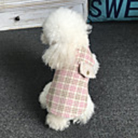 Dog Coat Vest Plaid / Check Casual / Sporty Cute Casual / Daily Winter Dog Clothes Breathable Blue Pink Costume Cotton S M L XL XXL