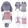 Dog Coat Vest Plaid / Check Casual / Sporty Cute Casual / Daily Winter Dog Clothes Breathable Blue Pink Costume Cotton XS S M L XL XXL
