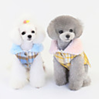Dog Coat Vest Plaid / Check Casual / Sporty Cute Casual / Daily Winter Dog Clothes Breathable Yellow Blue Green Costume Polyster S M L XL XXL