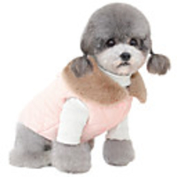 Dog Coat Vest Solid Colored Casual / Sporty Fashion Casual / Daily Winter Dog Clothes Breathable Pink Gray Costume Polyster S M L XL XXL