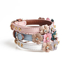 Dog Collar Adjustable Retractable Durable Outdoor Walking Classic Flower PU Leather Small Dog Medium Dog White Black Blue Pink 1pc
