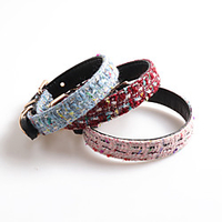 Dog Collar Adjustable Retractable Durable Outdoor Walking Classic Stars Nylon Medium Dog Red Blue Pink 1pc
