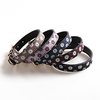 Dog Collar Adjustable Retractable Durable Outdoor Walking Daisy PU Leather Small Dog Medium Dog Black Purple Red Brown Dark Blue 1pc