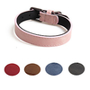 Dog Collar Adjustable Retractable Durable Outdoor Walking Solid Colored Classic PU Leather Small Dog Medium Dog Red Blue Pink Gray Coffee 1pc