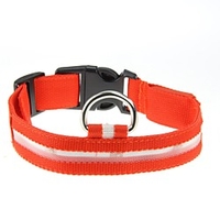 Dog Collar Light Up Collar LED Lights Adjustable / Retractable Textile Plastic Yellow Red Blue Pink Orange