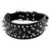 Dog Collar Padded Solid Rivet Safety Punk Rock leatherette Alloy Husky Labrador Alaskan Malamute Golden Retriever Red Pink