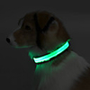 Dog Collar Reflective LED Lights Solid Colored Terylene White Yellow