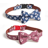 Dog Collar Tie / Bow Tie Adjustable Retractable Durable Outdoor Walking Classic Bowknot Daisy Nylon Small Dog Medium Dog Red Blue Pink Green Dark Blue 1pc