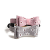 Dog Collar Tie / Bow Tie Adjustable Retractable Durable Outdoor Walking Classic Bowknot Daisy Nylon Small Dog Pink Gray 1pc