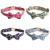 Dog Collar Tie / Bow Tie Adjustable Retractable Durable Outdoor Walking Classic Bowknot Flower Nylon Small Dog Medium Dog Black Blue Pink Green 1pc