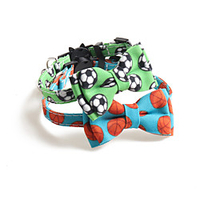 Dog Collar Tie / Bow Tie Adjustable Retractable Durable Outdoor Walking Classic Bowknot Football Nylon Baby Pet Small Dog Yellow Blue Orange Green 1pc