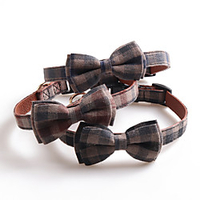 Dog Collar Tie / Bow Tie Adjustable Retractable Durable Outdoor Walking Plaid / Check Classic Bowknot Nylon Small Dog Medium Dog Black Red Blue 1pc