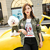 Dog Costume Coat Matching Outfits"es Sayings National Flag Punk Leisure Sports Casual / Daily Dog Clothes Puppy Clothes Dog Outfits Waterproof Black Green Costume for Girl and Boy Dog Polyster