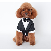 Dog Costume Coat Outfits British Wedding Outdoor Winter Dog Clothes Puppy Clothes Dog Outfits Black Costume for Girl and Boy Dog Cotton S M L XL XXL